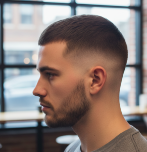 buzz cut mid drop fade 