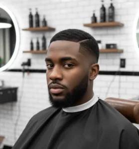 Mid Bald Fade Sharp Line