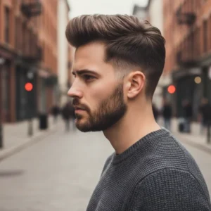 Blowout with Mid Taper Fade