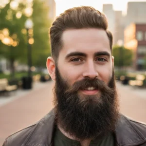 Mid Fade with Full Beard