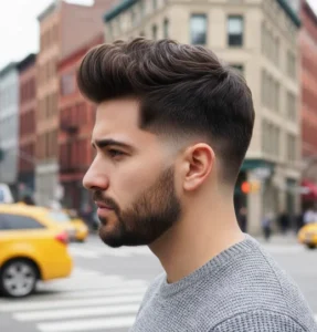 Textured Blowout Mid Taper Fade