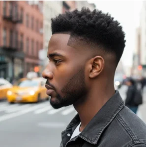 Short Blowout Mid Taper Fade