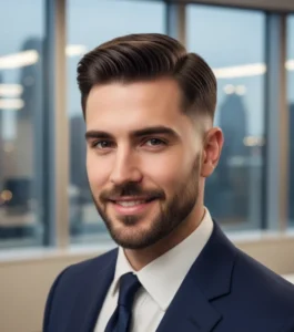 Classic Comb Over Mid Fade