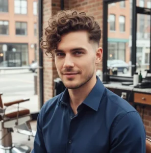 Mid Fade Curly Hair Classic