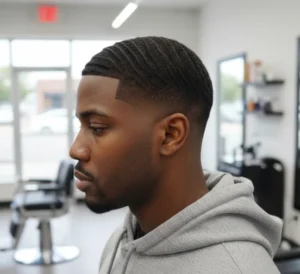 Mid Fade Black Male Waves
