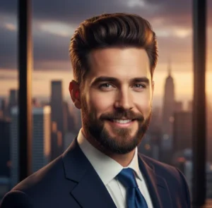 Thick Hair Comb Over Mid Fade