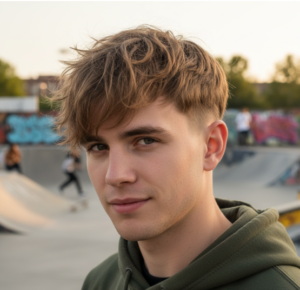 Messy Fringe Mid Fade