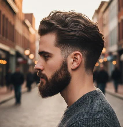 long on top mid fade 