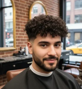 Mid Skin Fade Curly Top