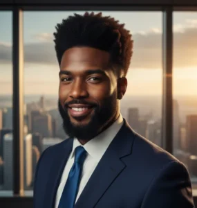 Pomade-Styled Slick Back Mid Fade