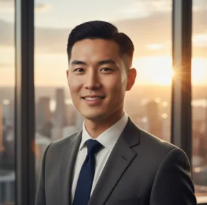 Natural Finish Slick Back Mid Fade