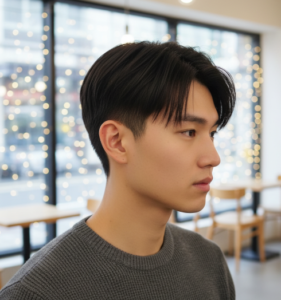 Mid Drop Fade Straight Hair