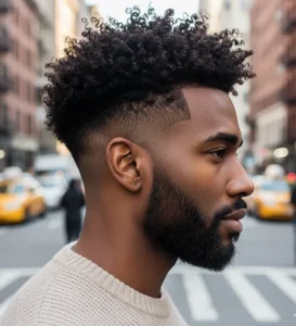 Mid Temp Fade for Curly Hair