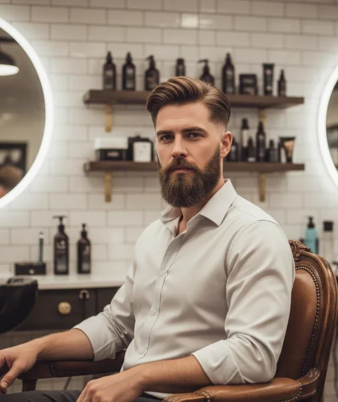 Straight Hair Mid Fade 