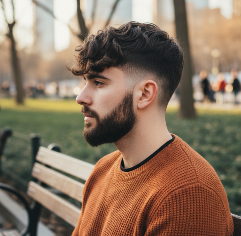 mid drop fade fringe